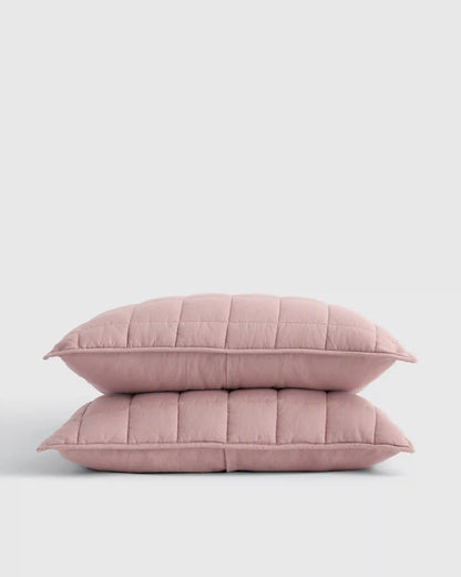 European Linen Box Quilted Sham Set