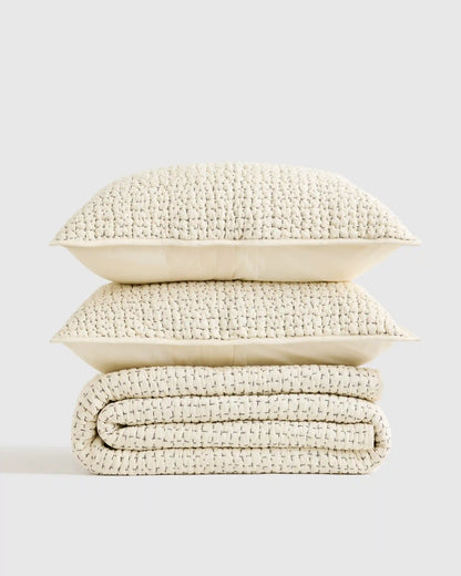 Organic Cotton Hand Stitched Quilt Set