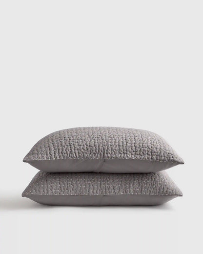 Organic Cotton Hand Stitched Quilted Sham Set