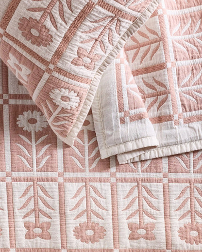 Organic Cotton Jacquard Floral Sham Set