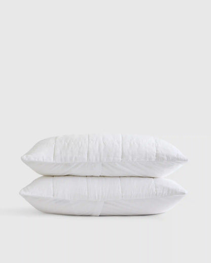 Lightweight European Linen Box Quilted Sham Set