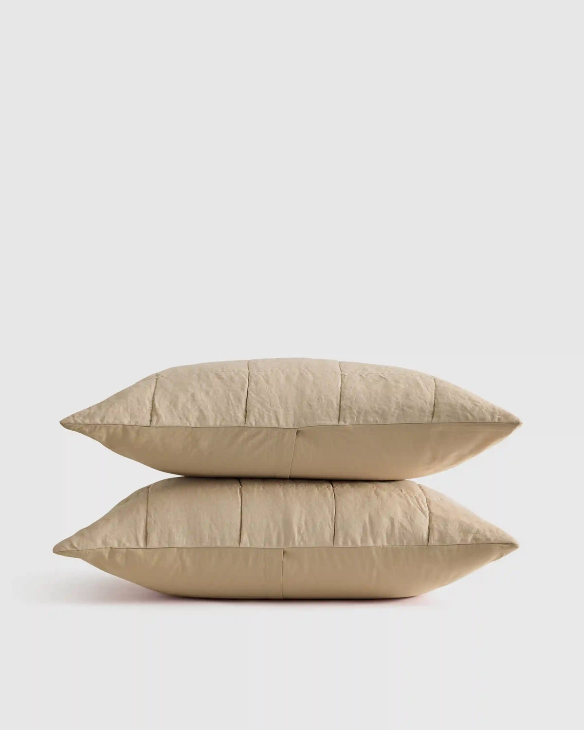 Lightweight European Linen Box Quilted Sham Set