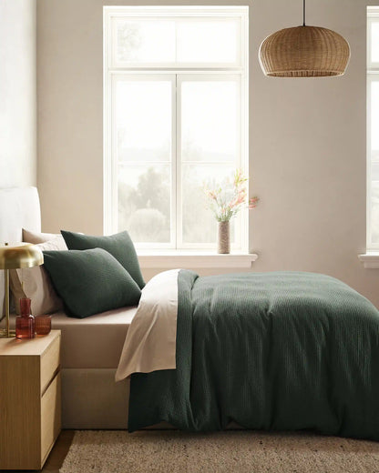 Organic Luxe Honeycomb Duvet Cover Set
