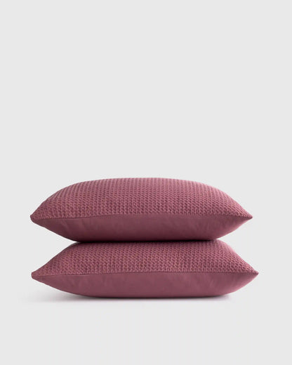 Organic Luxe Honeycomb Sham Set
