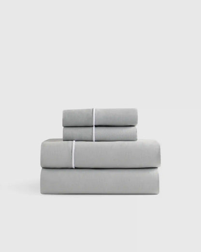European Linen Piped Sheet Set
