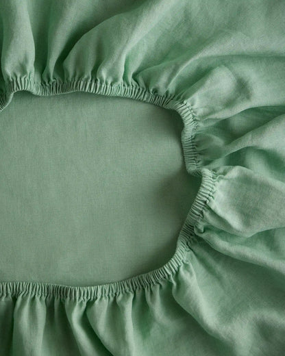 European Linen Fitted Sheet Set