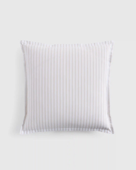Organic Crisp Percale Double Stripe Euro Sham