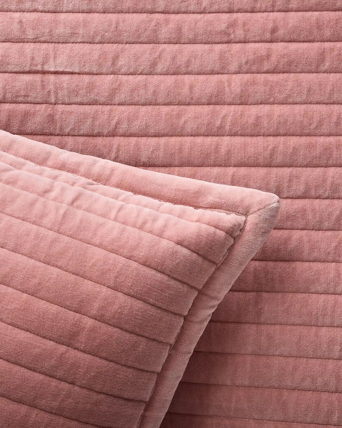 Cotton Velvet Horizontal Channel Quilt