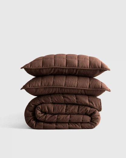 European Linen Box Quilt Set