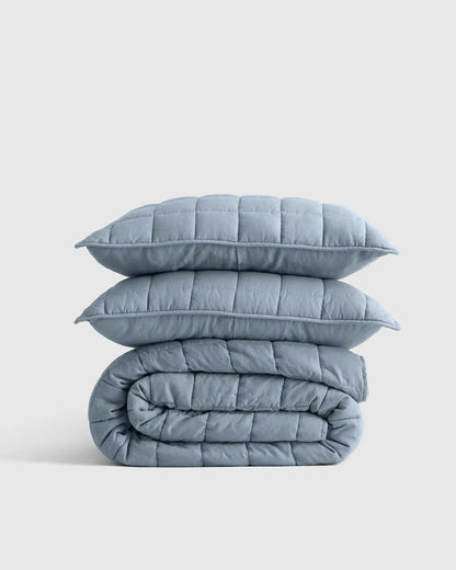 European Linen Box Quilt Set