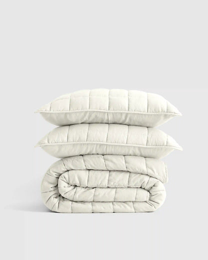 European Linen Box Quilt Set