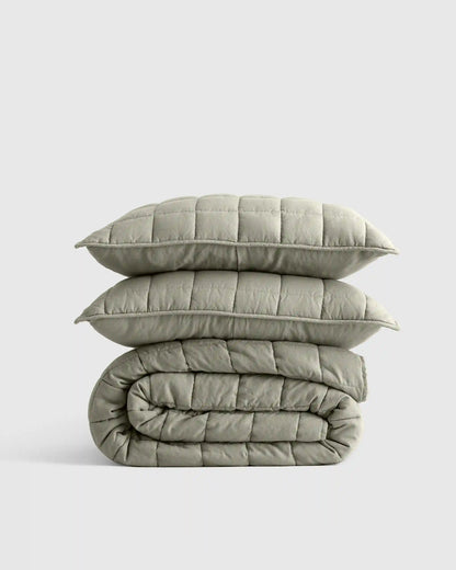 European Linen Box Quilt Set