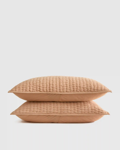 European Linen Cotton Stitch Sham Set