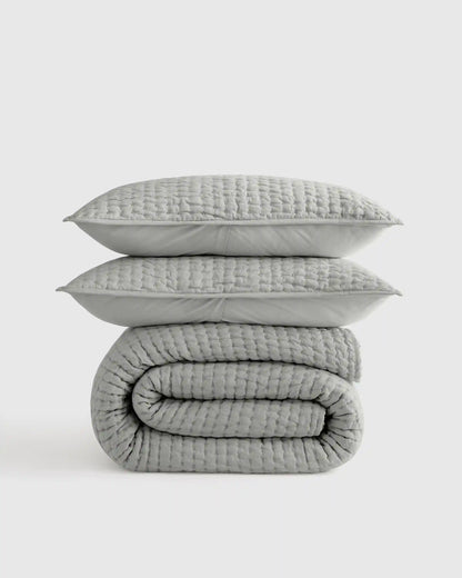 European Linen Cotton Stitch Quilt Set