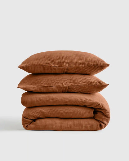 Organic Cotton Gauze Duvet Cover Set