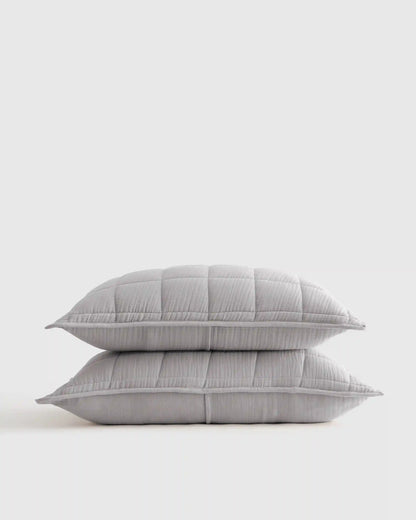 Organic Cotton Gauze Box Quilt Sham Set
