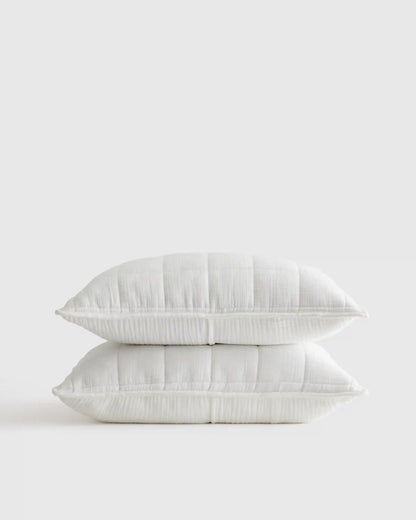 Organic Cotton Gauze Box Quilt Sham Set