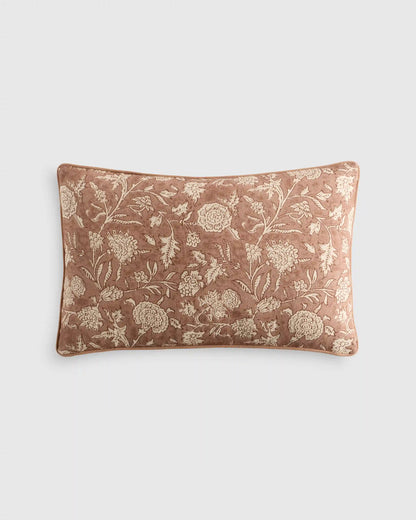 Linen Cotton Botanical Pillow Cover