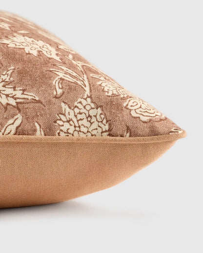 Linen Cotton Botanical Pillow Cover