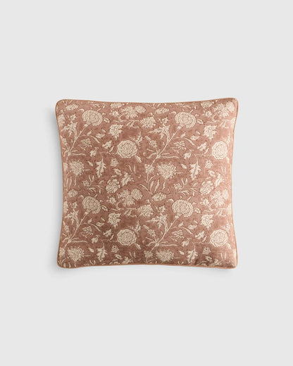 Linen Cotton Botanical Pillow Cover