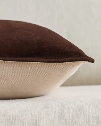 Pieced Suede Pillow Cover (Set of 2)
