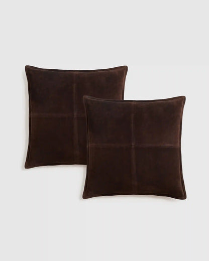Pieced Suede Pillow Cover (Set of 2)