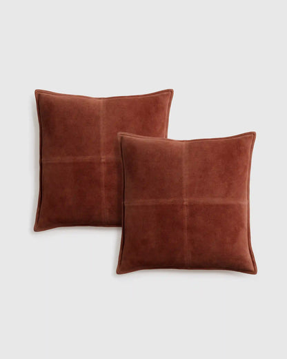 Pieced Suede Pillow Cover (Set of 2)