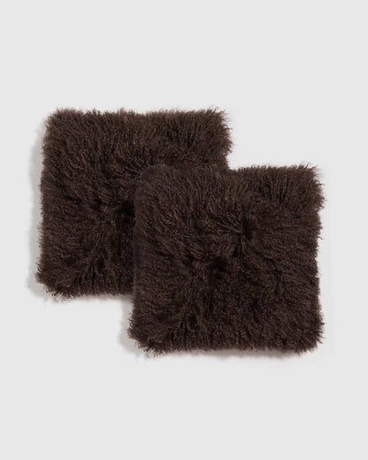 Luxe Mongolian Lamb Pillow Cover (Set of 2)