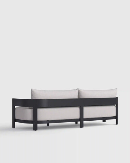 Curved Powder-Coated Aluminum Outdoor Sofa