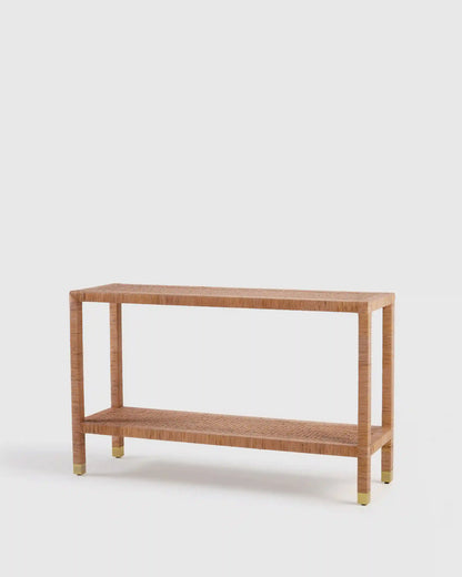 Handwoven Rattan Console Table