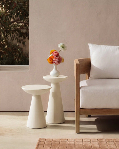 Concrete Nesting Indoor/Outdoor End Tables (Set of 2)