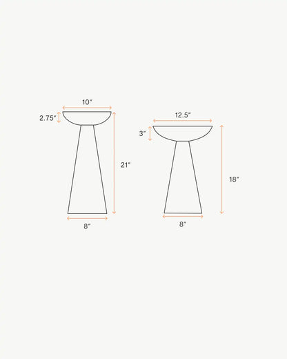 Concrete Nesting Indoor/Outdoor End Tables (Set of 2)
