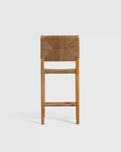 Woven Stool with Solid Oak Frame