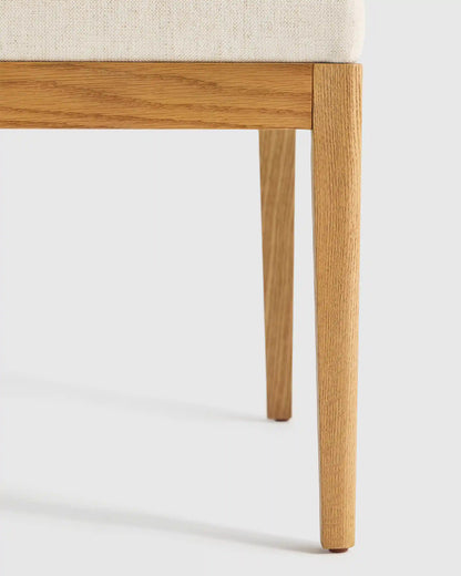 Performance Fabric Dining Chair with Solid Oak Legs (Set of 2)