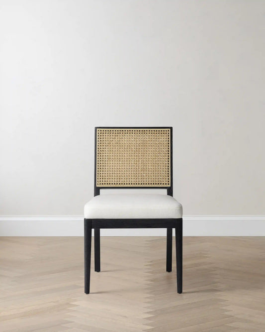 Solid Oak and Cane Dining Chair (Set of 2)