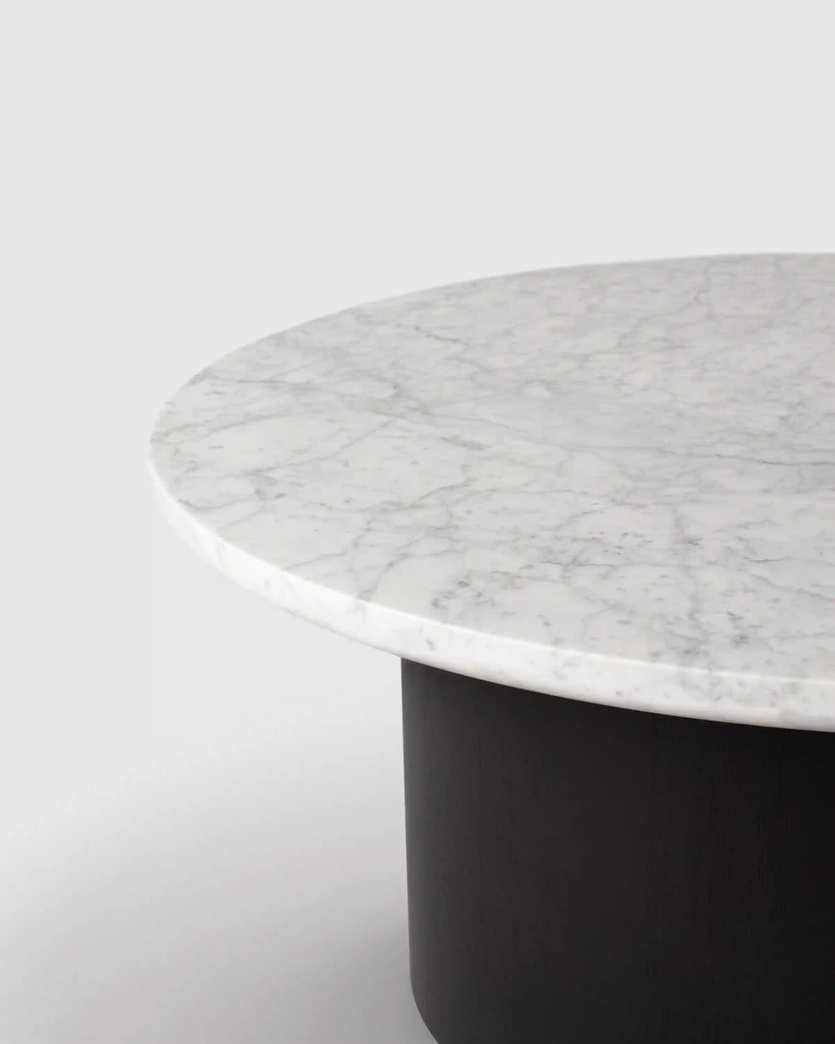 Marble and Oak Double Pedestal Coffee Table