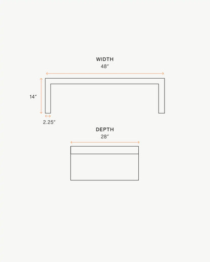 Concrete Waterfall Indoor/Outdoor Coffee Table