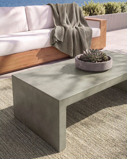 Concrete Waterfall Indoor/Outdoor Coffee Table