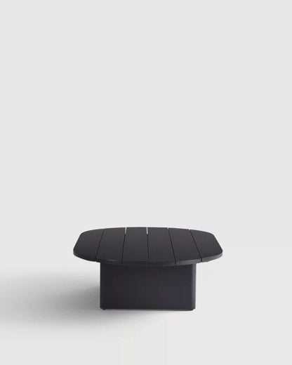 Curved Powder-Coated Aluminum Outdoor Coffee Table