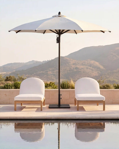 9' Round Sunbrella Outdoor Umbrella and Base