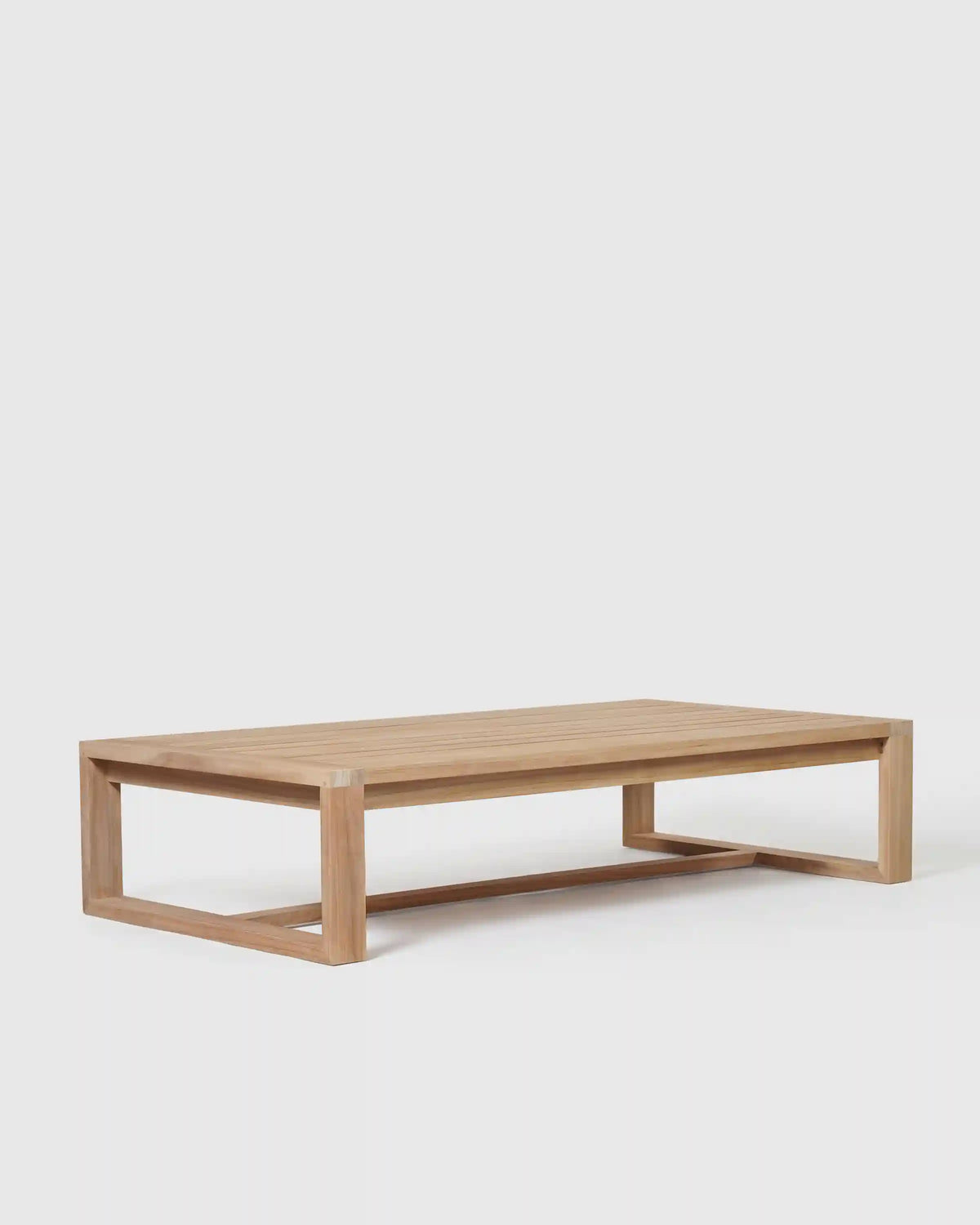 Linear Solid Teak Outdoor Coffee Table