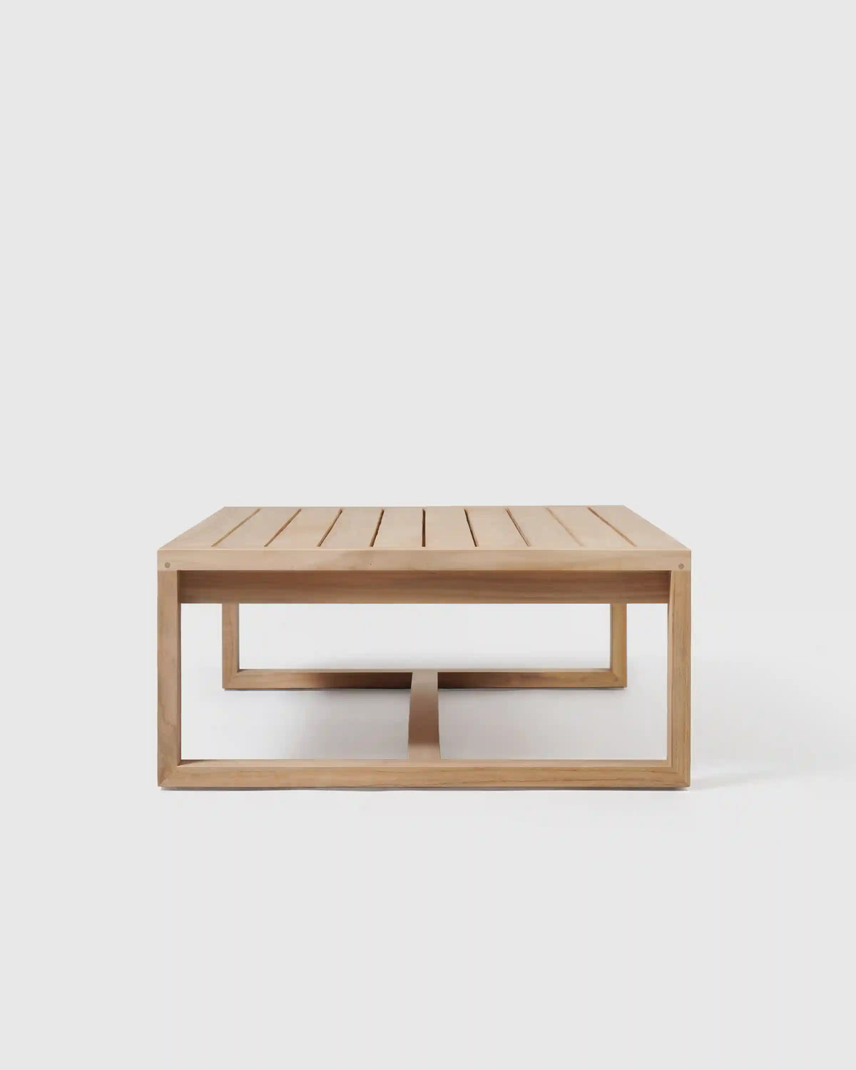 Linear Solid Teak Outdoor Coffee Table
