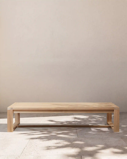 Linear Solid Teak Outdoor Coffee Table