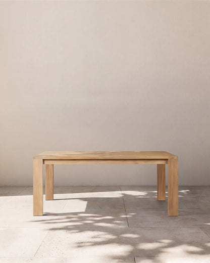 Linear Solid Teak Outdoor Dining Table