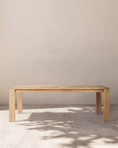 Linear Solid Teak Outdoor Dining Table