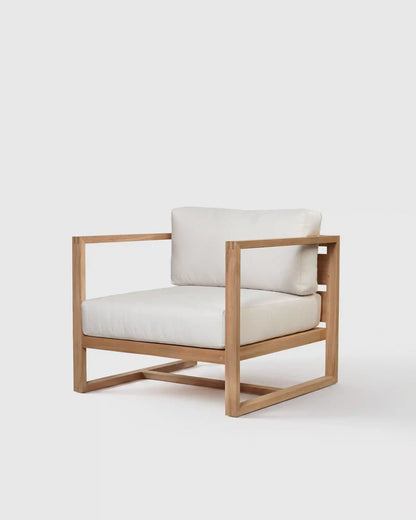 Linear Solid Teak Outdoor Lounge Chair