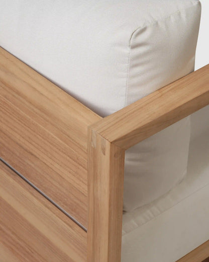 Linear Solid Teak Outdoor Lounge Chair