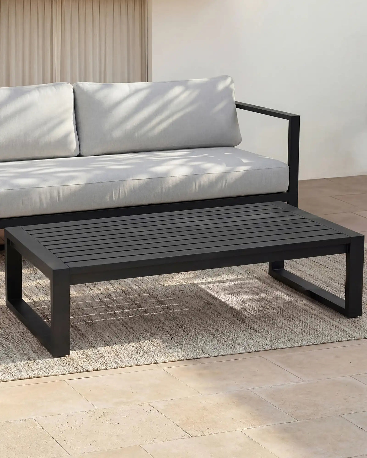 Linear Aluminum Outdoor Coffee Table