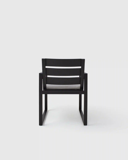 Linear Aluminum Outdoor Dining Armchair