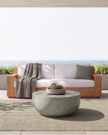 Concrete Drum Indoor/Outdoor Coffee Table